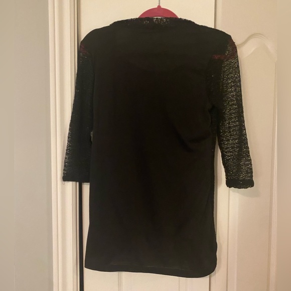 Vintage SML Design Floral Lace Dress Shirt - Picture 4 of 5